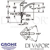 Grohe Eurosmart Single-Lever Sink Mixer Dimensions